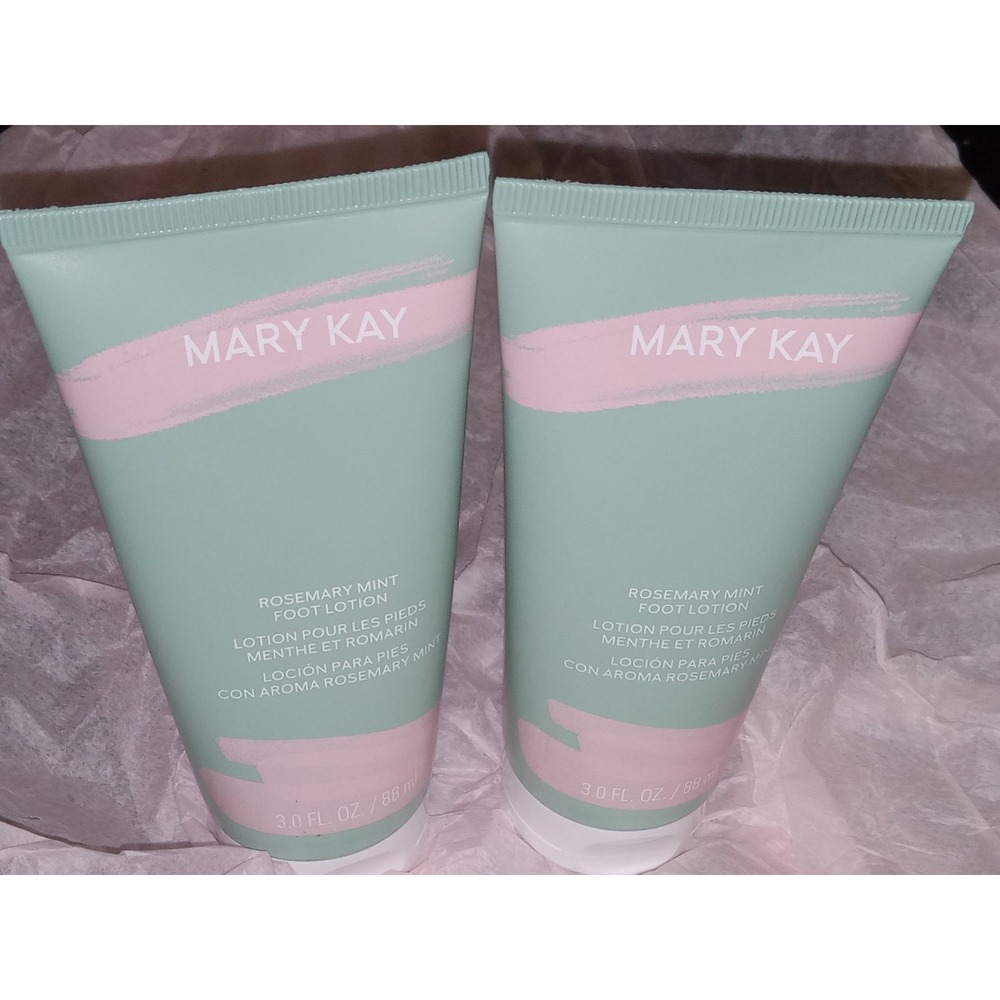 Lot Of 2 Mary Kay Rosemary Mint Foot Lotion Travel Size 3oz Each New